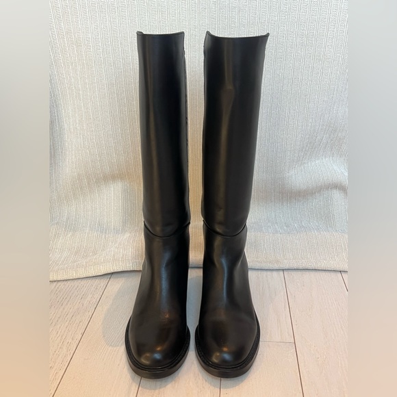 GUCCI GG BLACK LEATHER RIDING BOOTS - Picture 12 of 17
